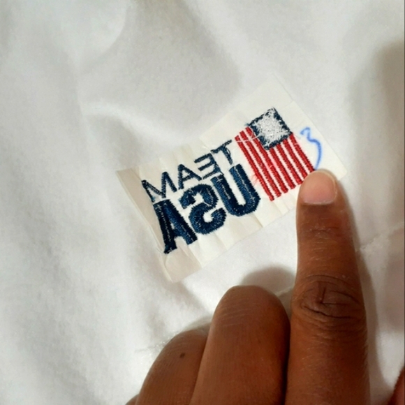 Vintage Men's Team USA Olympic White Full-zip Jacket - Picture 14 of 16